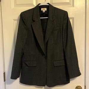 Talbot's dark grey wool blazer, size 8.